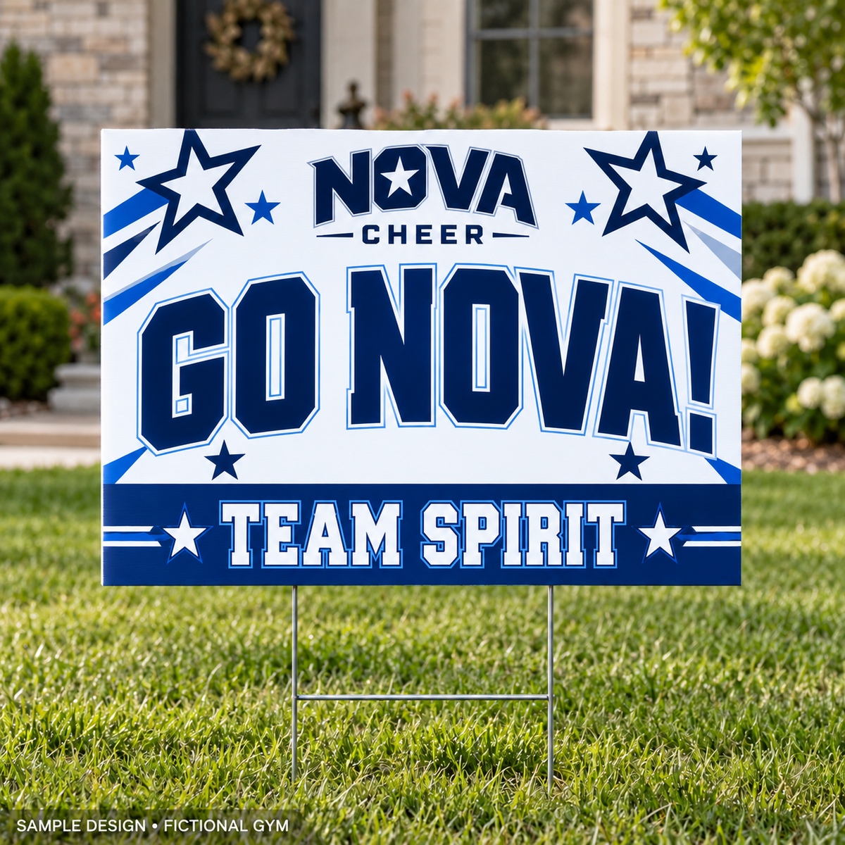 Nova Cheer GO NOVA! TEAM SPIRIT — 18x24 yard sign sample
