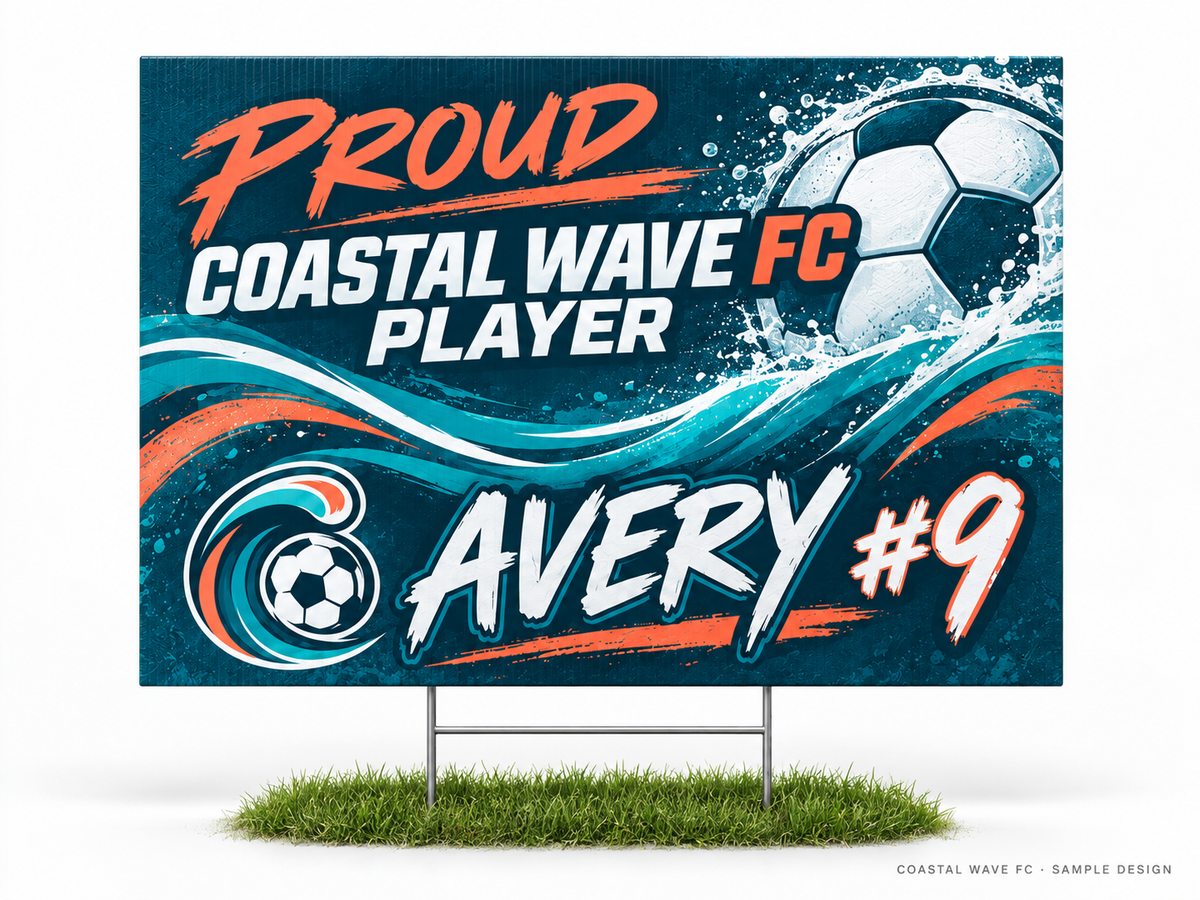 coastal-wave fictional soccer team yard sample design