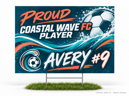 coastal-wave fictional soccer team yard sample design