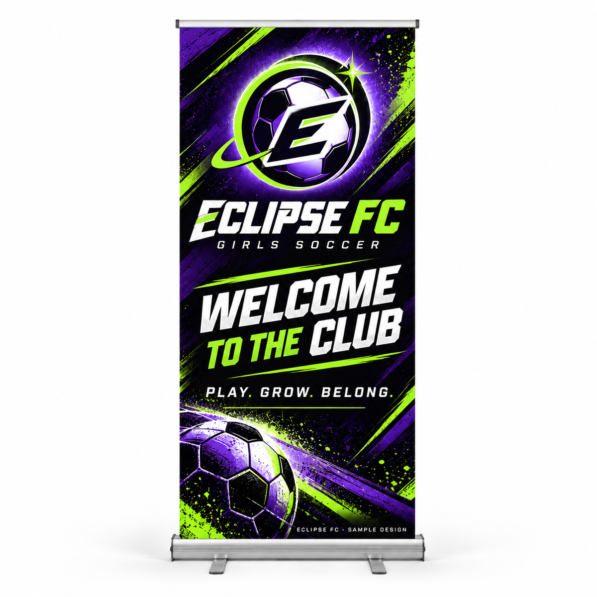 eclipse fictional soccer team retractable sample design