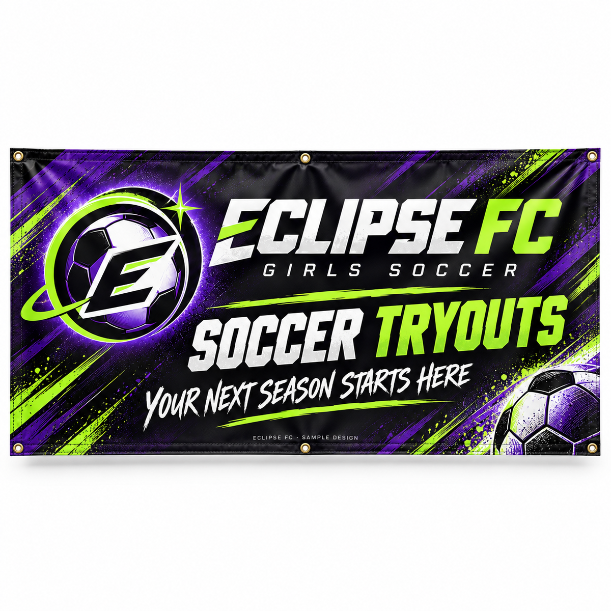 eclipse fictional soccer team vinyl sample design