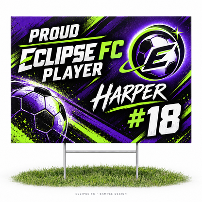 eclipse fictional soccer team yard sample design