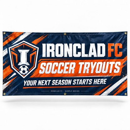 ironclad fictional soccer team vinyl sample design