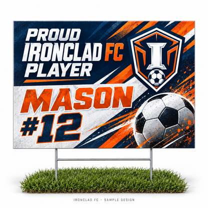 ironclad fictional soccer team yard sample design