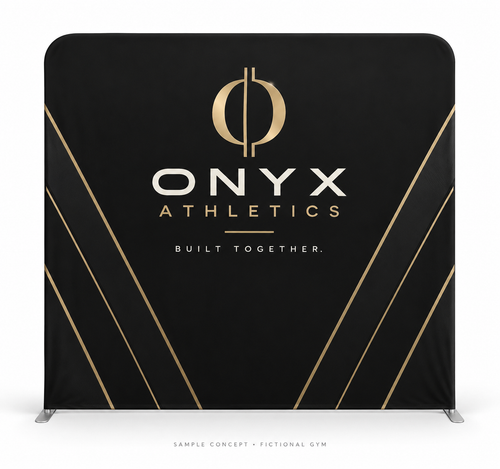 8 ft. Fabric Display — Onyx Athletics fictional gym sample