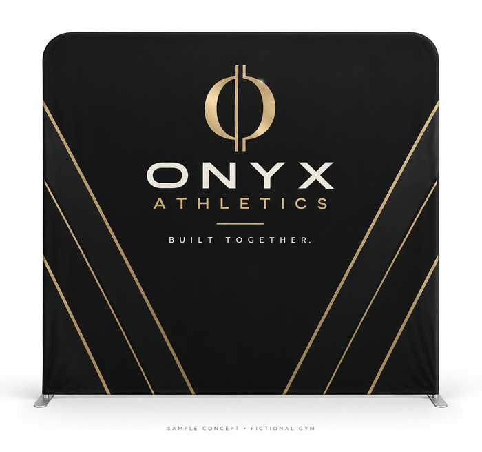 8 ft. Fabric Display — Onyx Athletics fictional gym sample