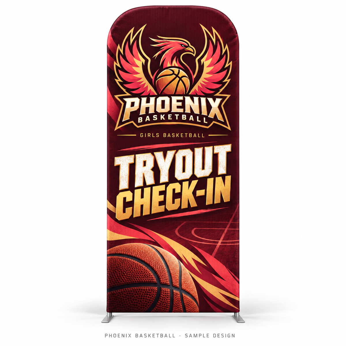 phoenix basketball fabric36 — fictional team sample design