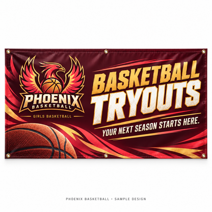 phoenix basketball vinyl — fictional team sample design
