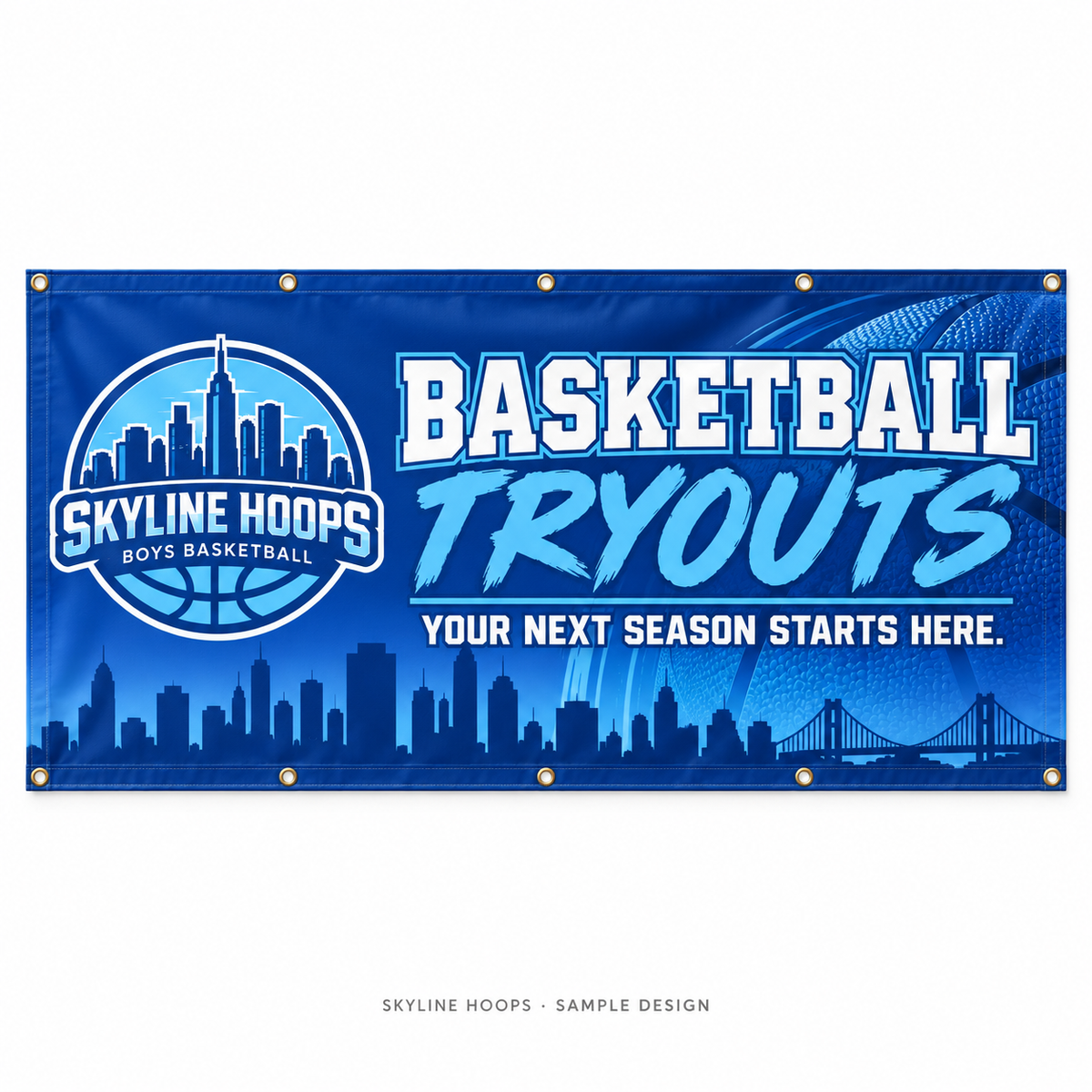 skyline basketball vinyl — fictional team sample design