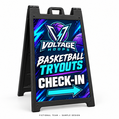 voltage basketball aframe — fictional team sample design